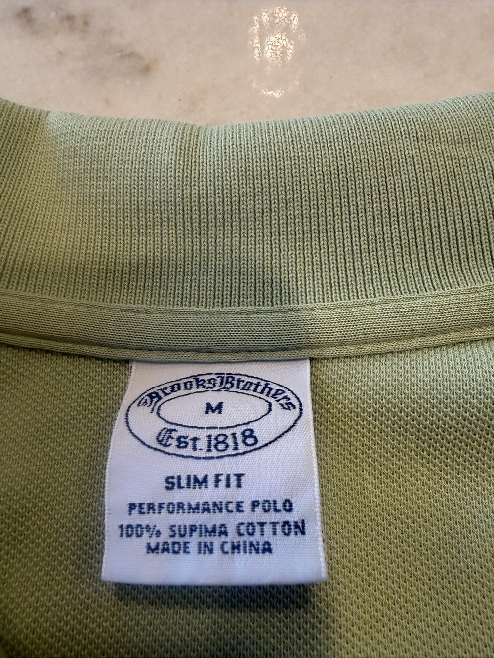 Brooks brothers Pastel Mint Short Sleeve Polo with logo!! M - Picture 5 of 5